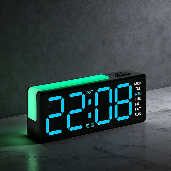 Digitaler Led Wecker mit Integrierter Temperatur- und Wochentagsanzeige Karnz