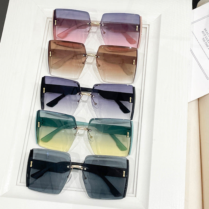 Damen oversized geometrische Sonnenbrille Karnz