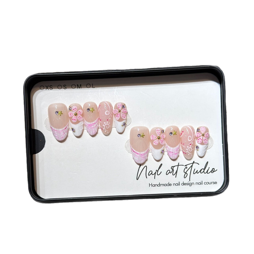 Handgemachtes Blumen Press-on Nagelset Karnz 1788224057