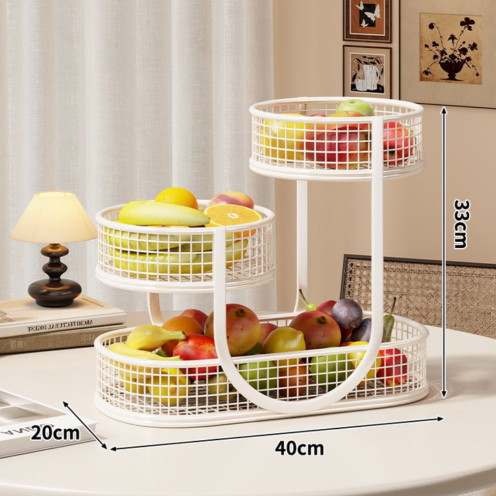 Drei-Tier Metallgitter Theken Obst- & Gemüse-Displaystand