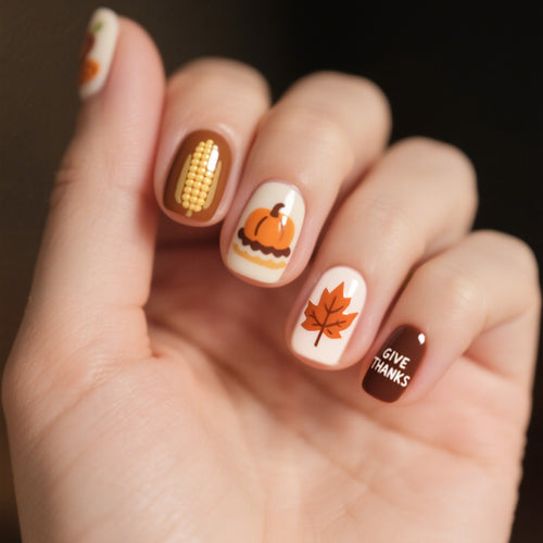 Herbst-inspiriertes Nagelkunst-Set Karnz