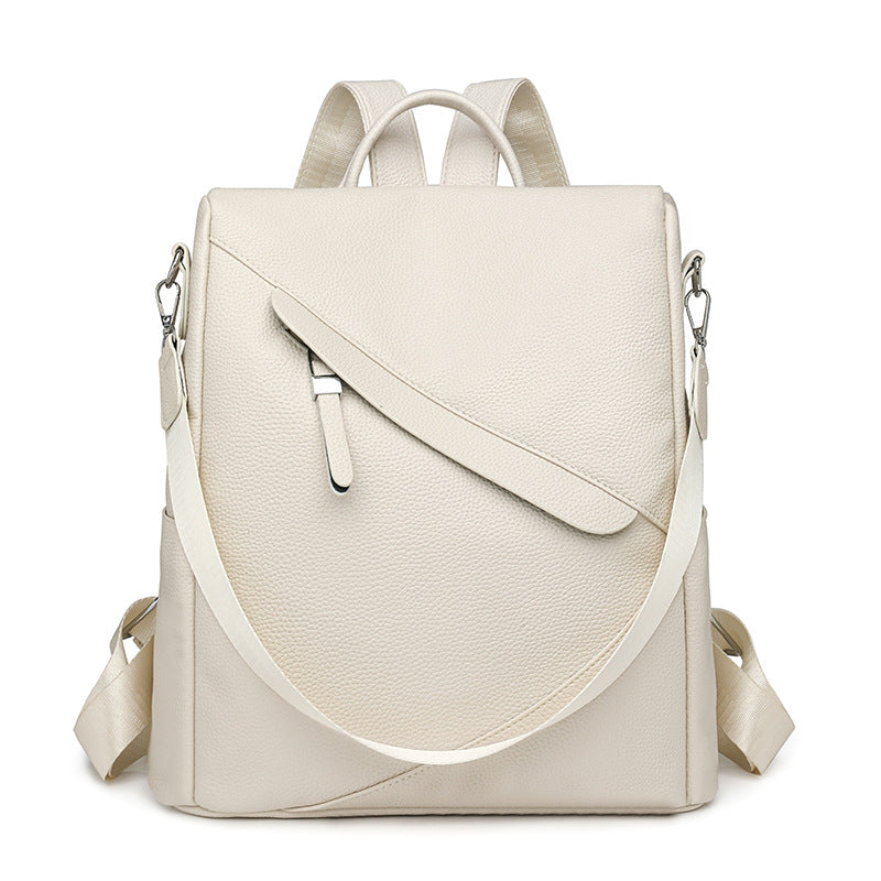 Chic Texturierter Leder Rucksack Karnz