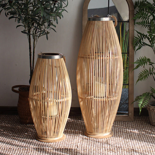 Elegante Rattan-Laterne Karnz