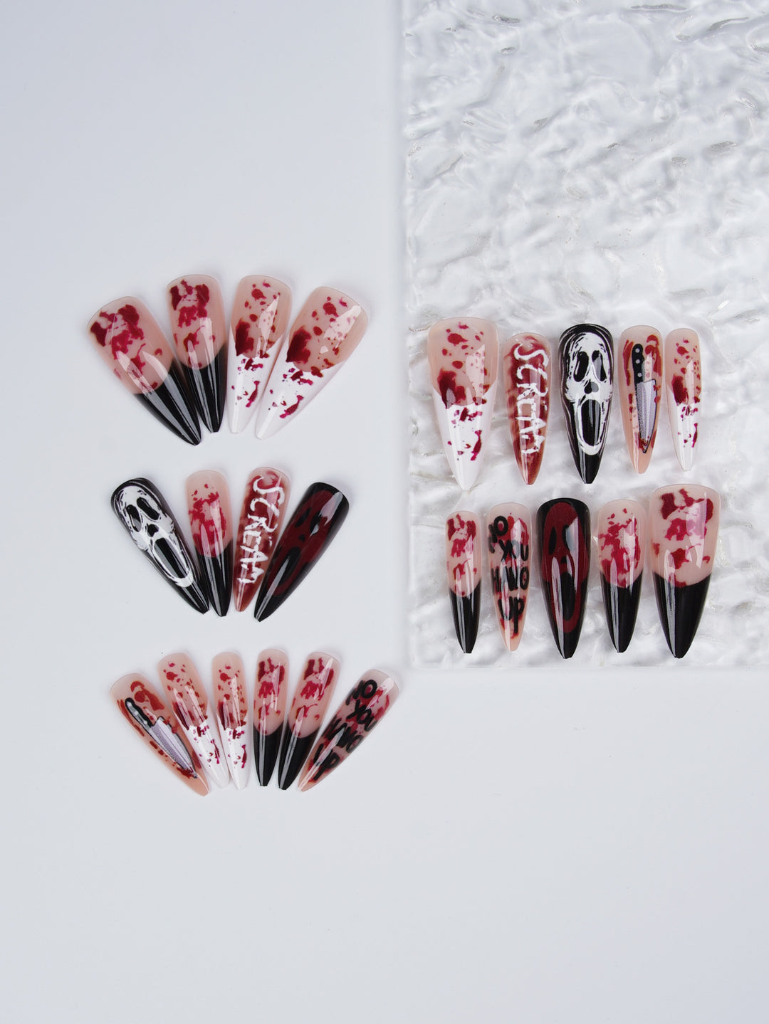 Halloween Kunstnagelset mit Gruseldesign Karnz