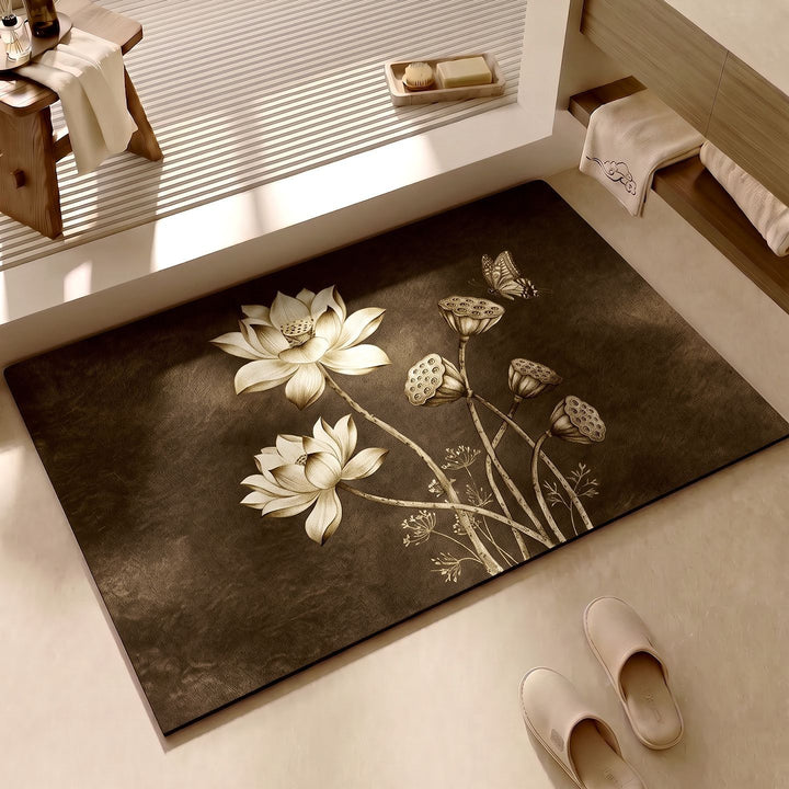 Dekorative florale Muster Badematte