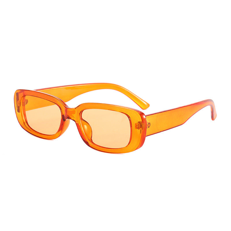 Damen modische Retro-Sonnenbrille mit rechteckigem Rahmen Karnz