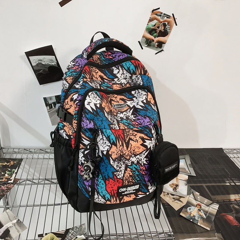 Grafikdesign Multi-Pocket Rucksack Karnz