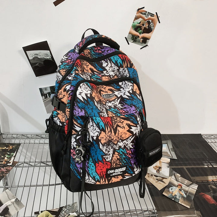 Grafikdesign Multi-Pocket Rucksack Karnz
