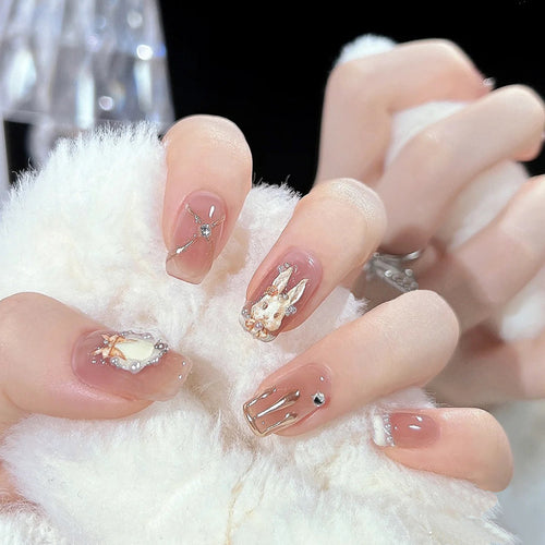 Dekorativer 3D Press-On Nagelset Karnz