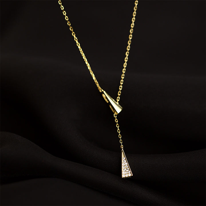 Modern Geometric Drop Necklace Karnz