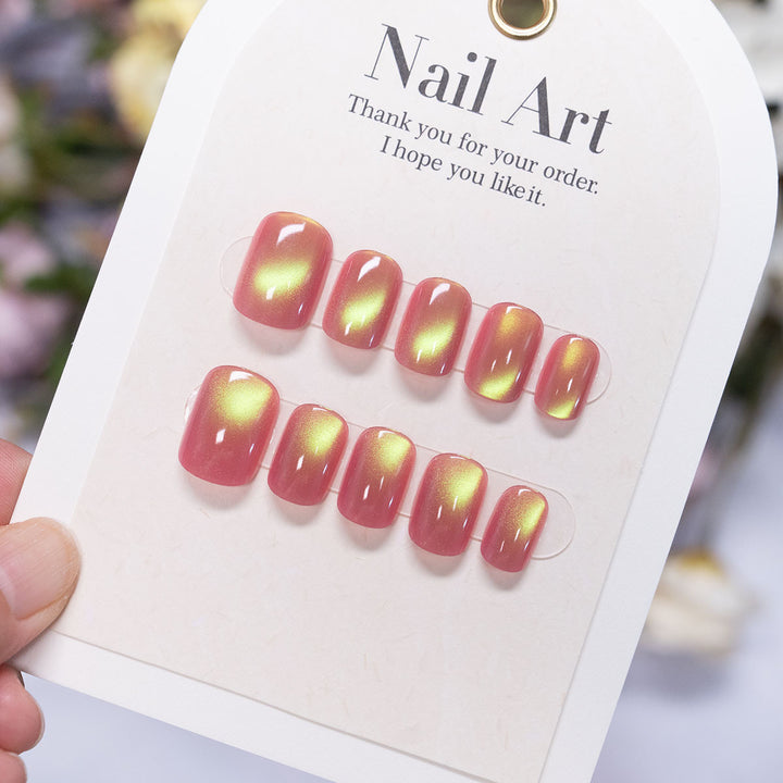 Glatte dekorative Press-On Nagel Set