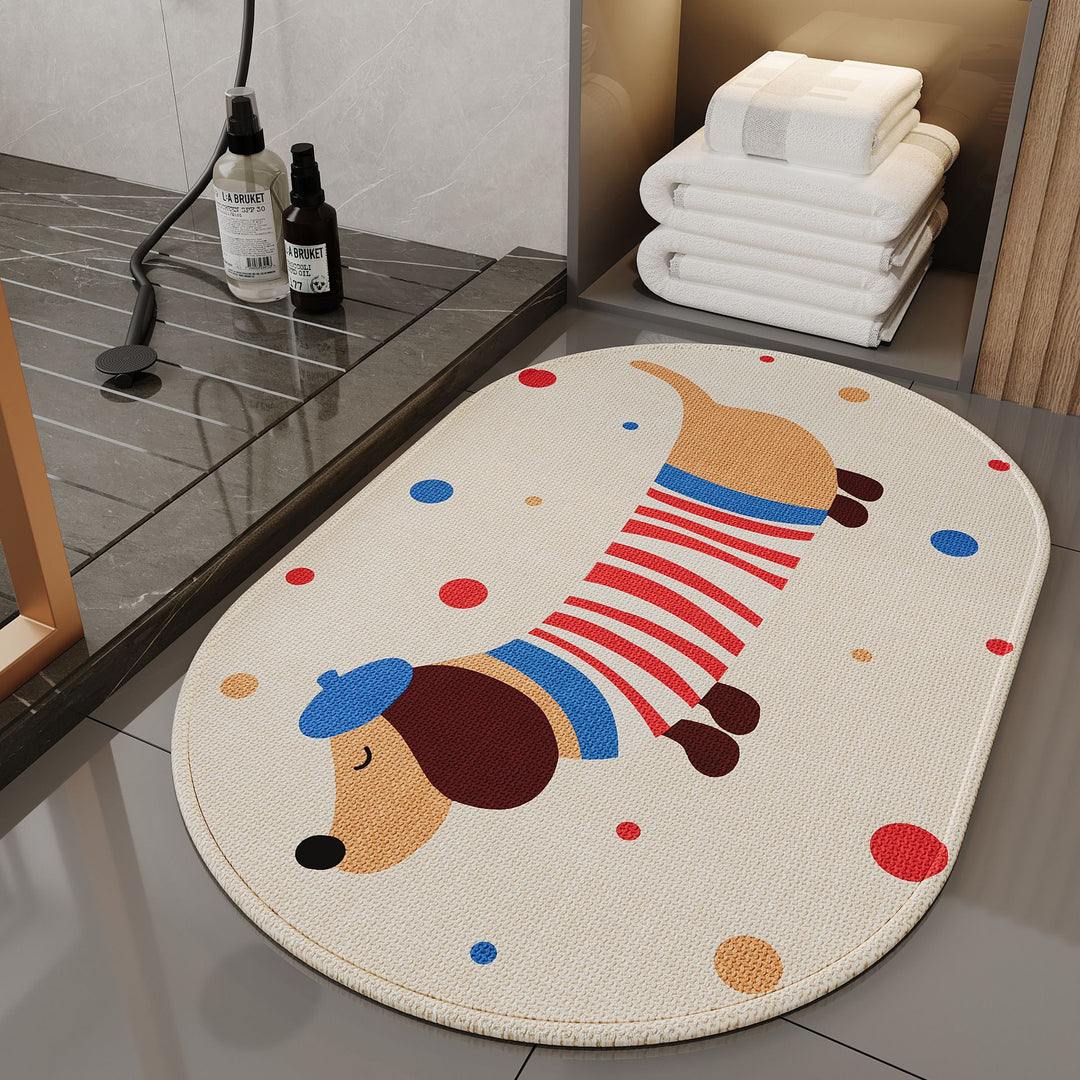 Adorable Hunde-Themen Rutschfeste Badematte
