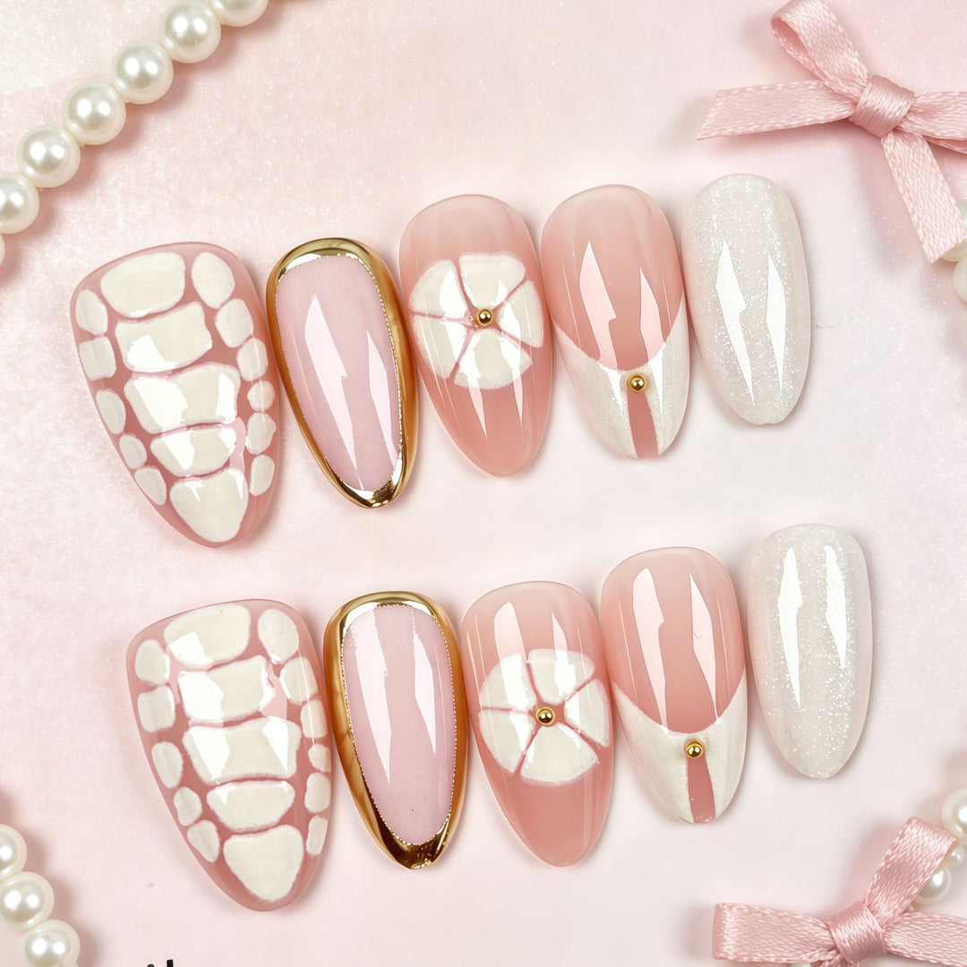 Premium Artisanale Press-On Nagelset