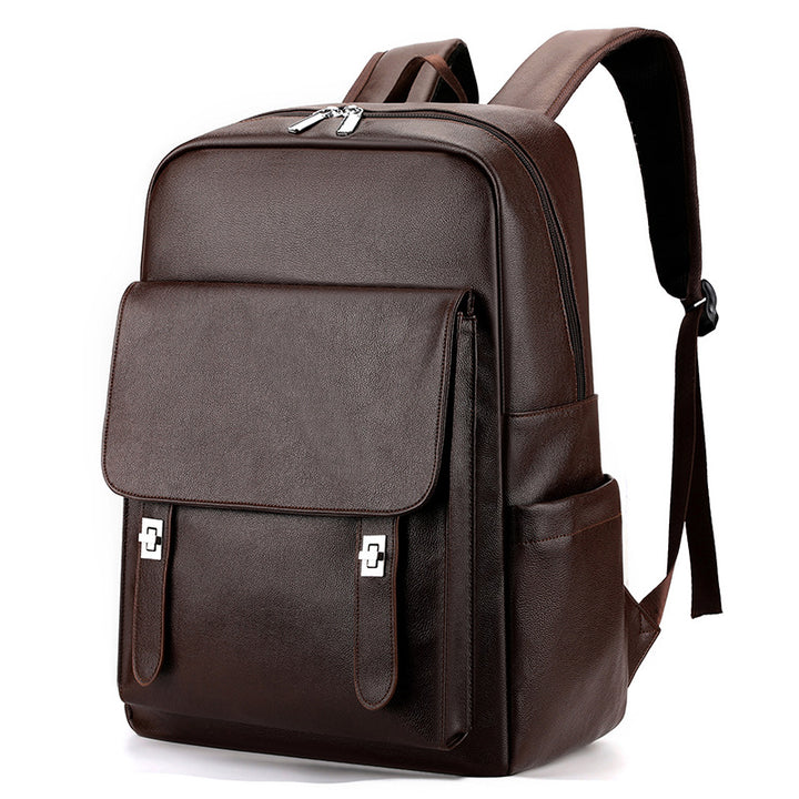 Eleganter Leder Laptop-Rucksack Karnz