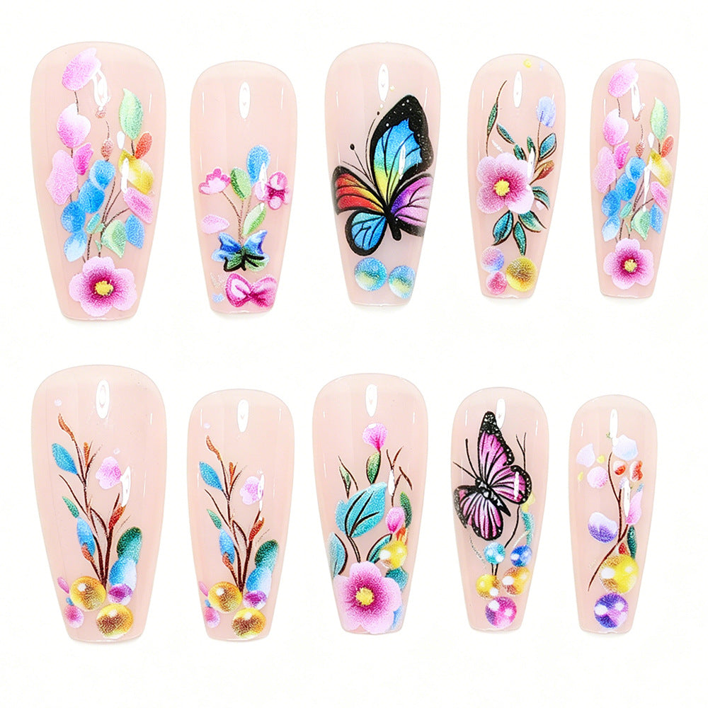 Künstlerisches Schmetterlingsdesign Press-On Nail Set Karnz