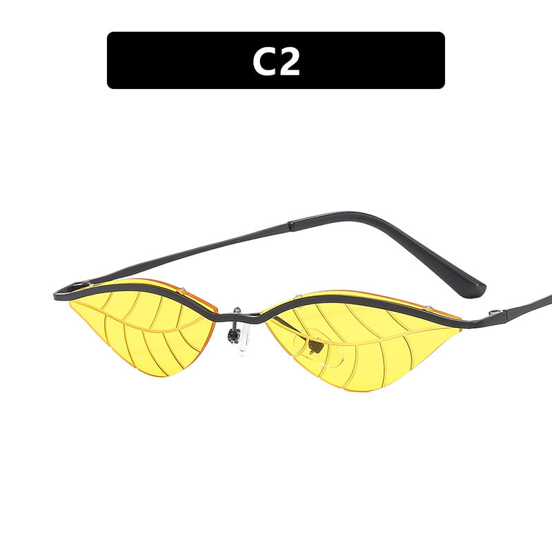 Damen Cat-Eye Sonnenbrille mit innovativem Blattdesign Karnz