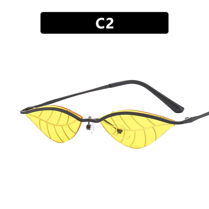Damen Cat-Eye Sonnenbrille mit innovativem Blattdesign Karnz