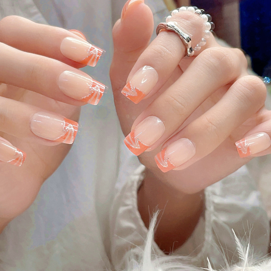 Künstlerisches Gradient Press-On Nagelset