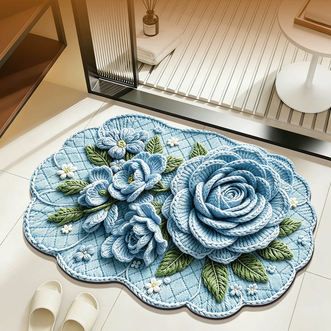 Blumeninspiriertes besticktes Badetuch