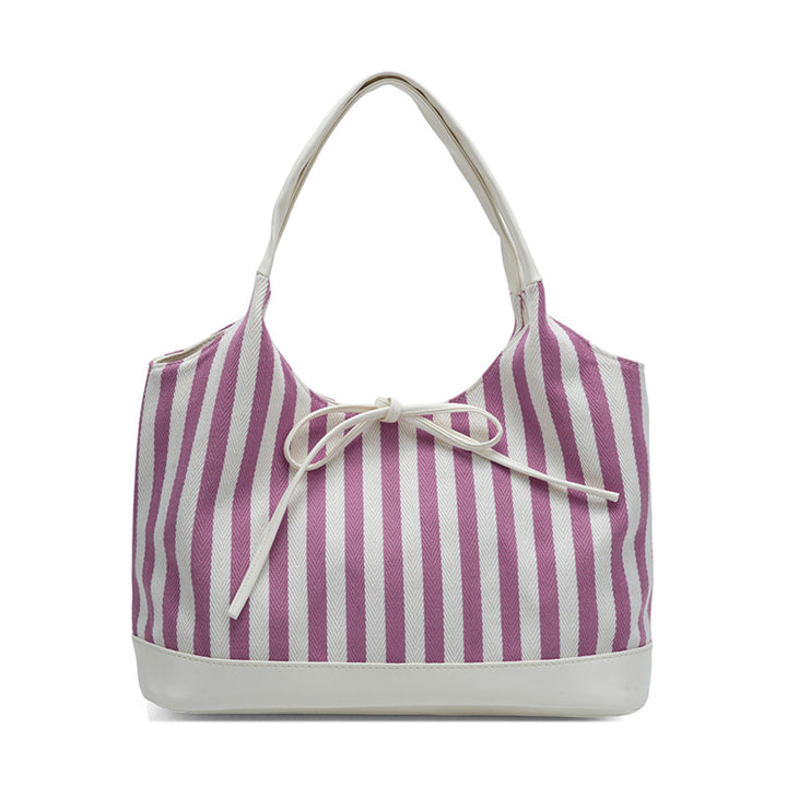 Gestreifte Freizeit-Shopper-Tasche