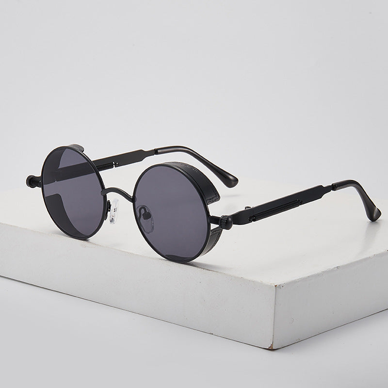 Damen Retro-inspirierte runde Sonnenbrille mit speziellen Gläsern Karnz