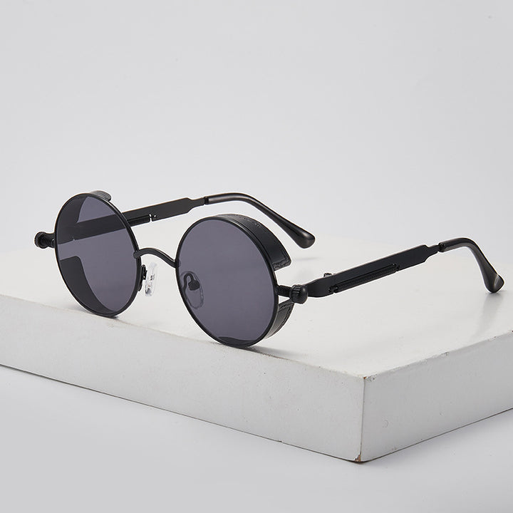 Damen Retro-inspirierte runde Sonnenbrille mit speziellen Gläsern Karnz
