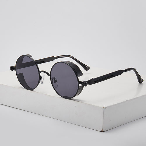 Damen Retro-inspirierte runde Sonnenbrille mit speziellen Gläsern Karnz