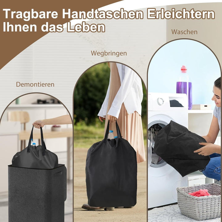 Wäschekorb mit Herausnehmbarer Innentasche Karnz