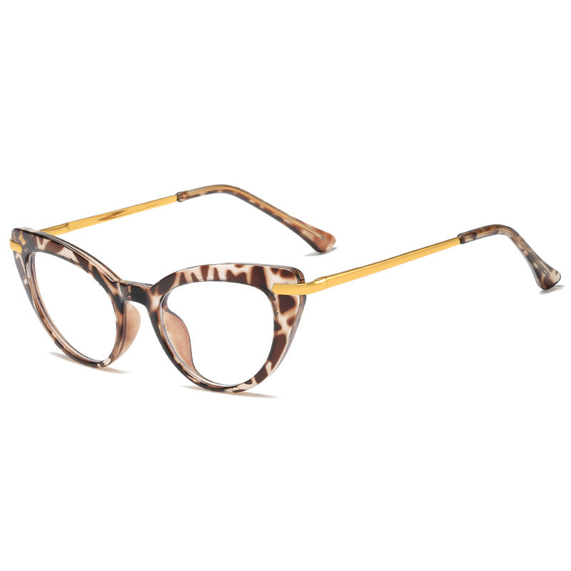 Damen Cat-Eye Sonnenbrille mit glanzvollem Metallrahmen Karnz