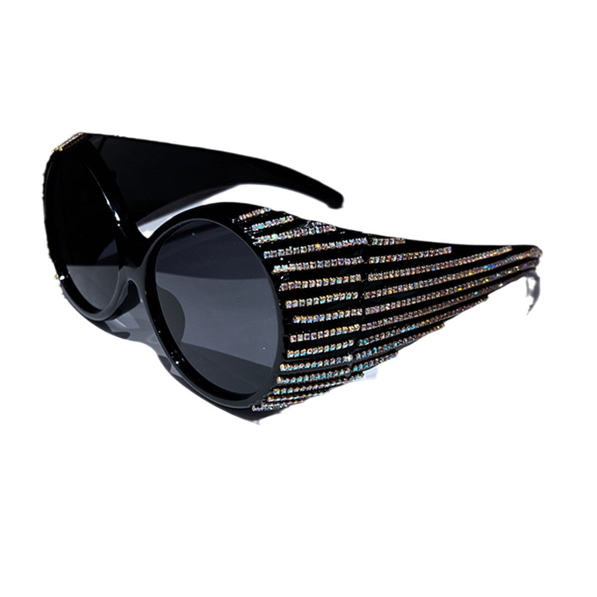 Damen Glamouröse Sonnenbrille mit funkelnden Kristallverzierungen Karnz