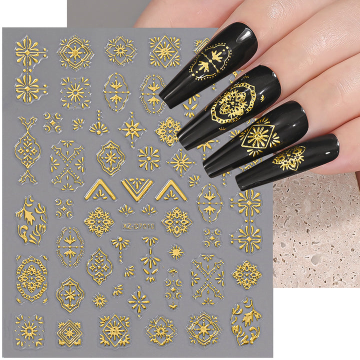 Floral Decorative Nail Art Aufkleber