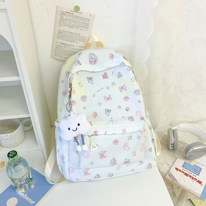 Verspielter Charakter-Druck-Rucksack