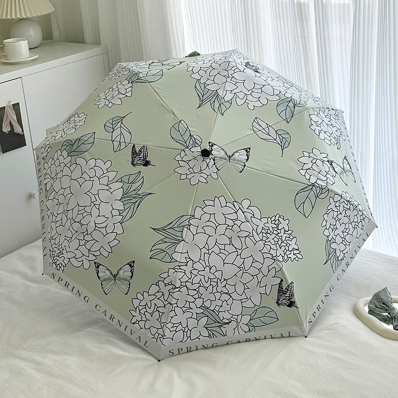 Damen Faltbarer Regenschirm mit innovativem Floral-Design Karnz