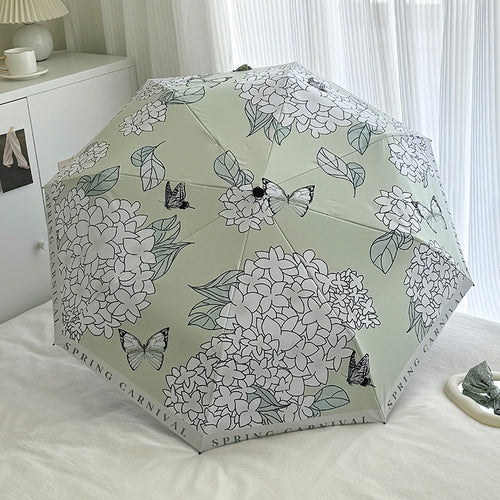 Damen Faltbarer Regenschirm mit innovativem Floral-Design Karnz