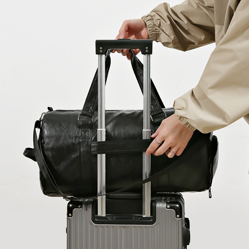 Premium Faux-Leder Übernachtung Duffel Tasche Karnz