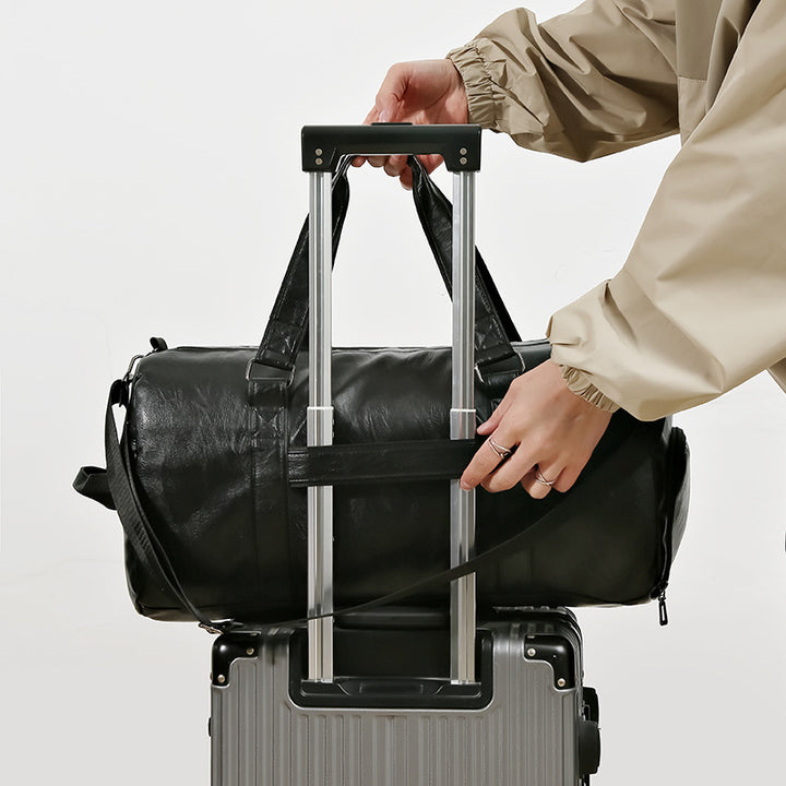 Premium Faux-Leder Übernachtung Duffel Tasche Karnz