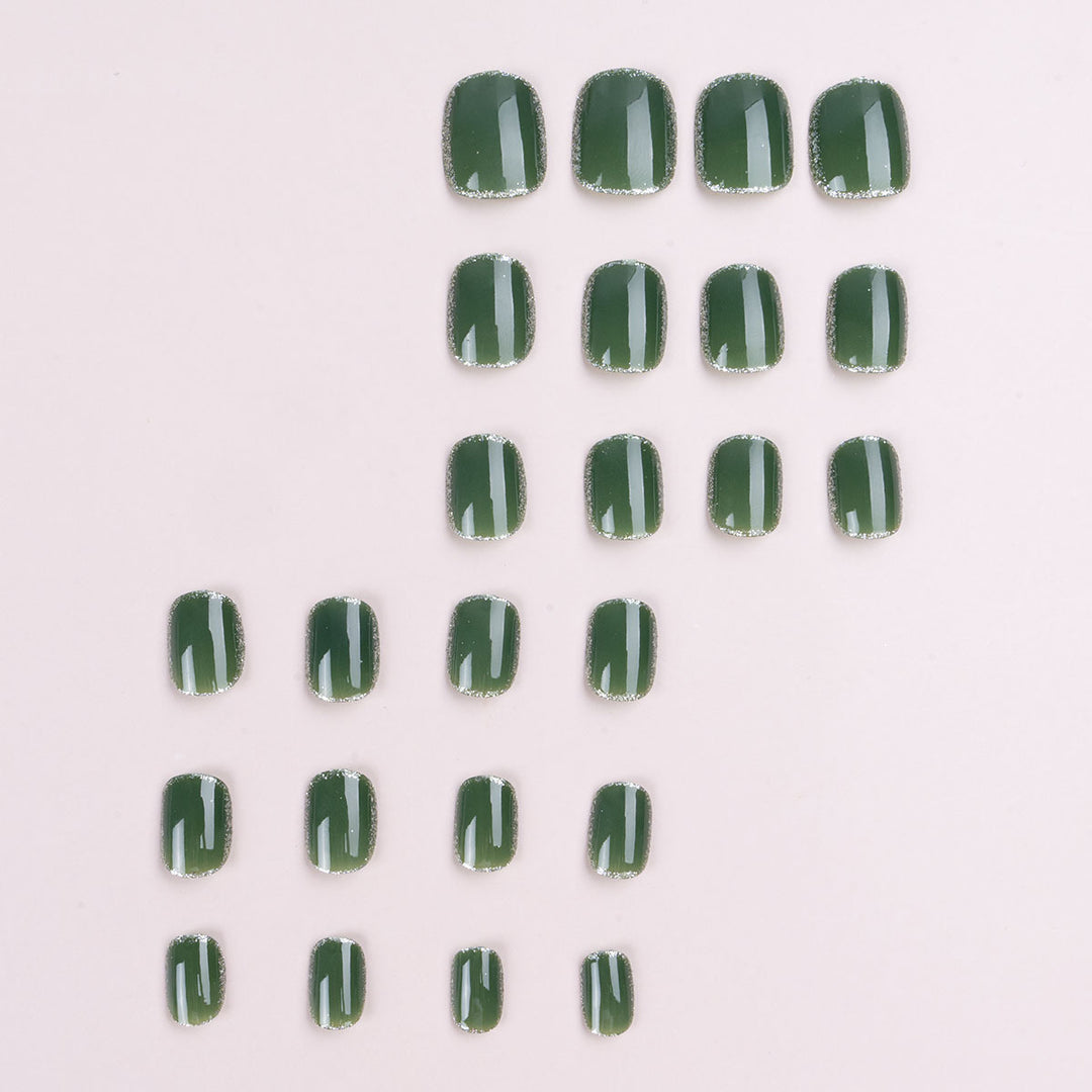 Glänzende Press-On Nagelkunst