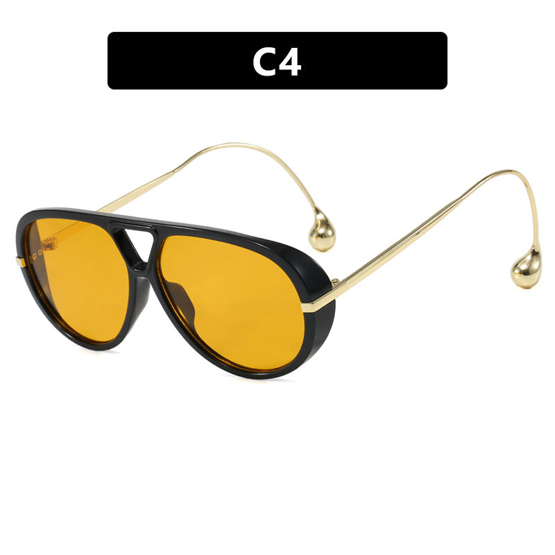 Damen modische Pilotensonnenbrille mit luxuriösem Metallrahmen Karnz