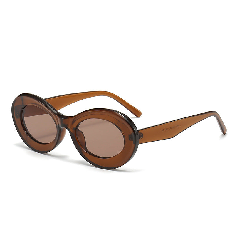 Damen modische ovalförmige Sonnenbrille mit innovativem Design Karnz