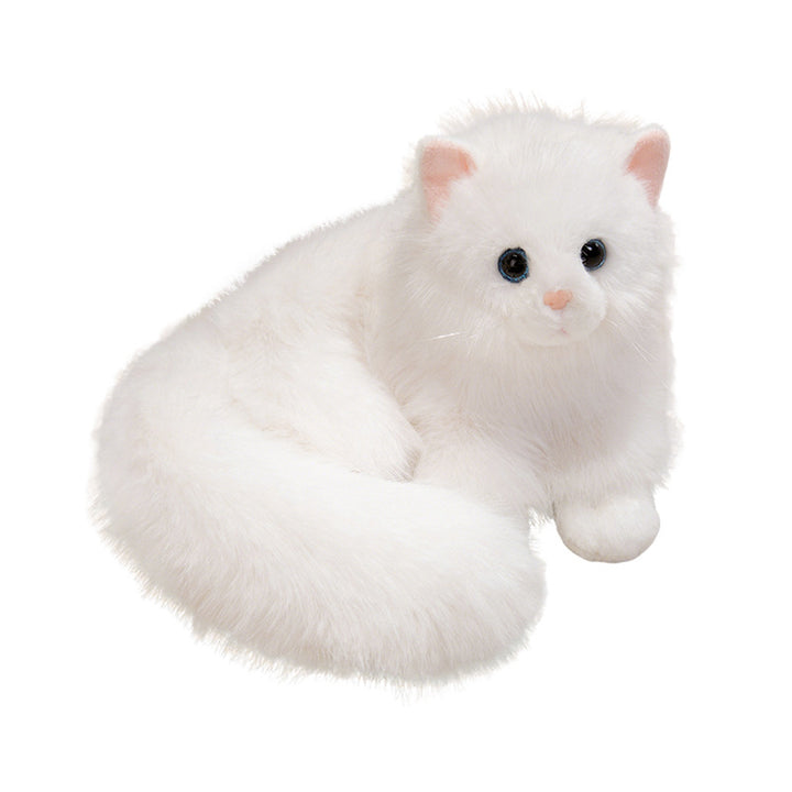 Realistische langhaarige Plüschkatze Dekoratives Kuscheltier mit übergroßem flauschigem Schwanz Karnz
