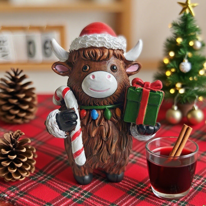 Weihnachtsdeko Figur im Hochlandrind-Design Karnz