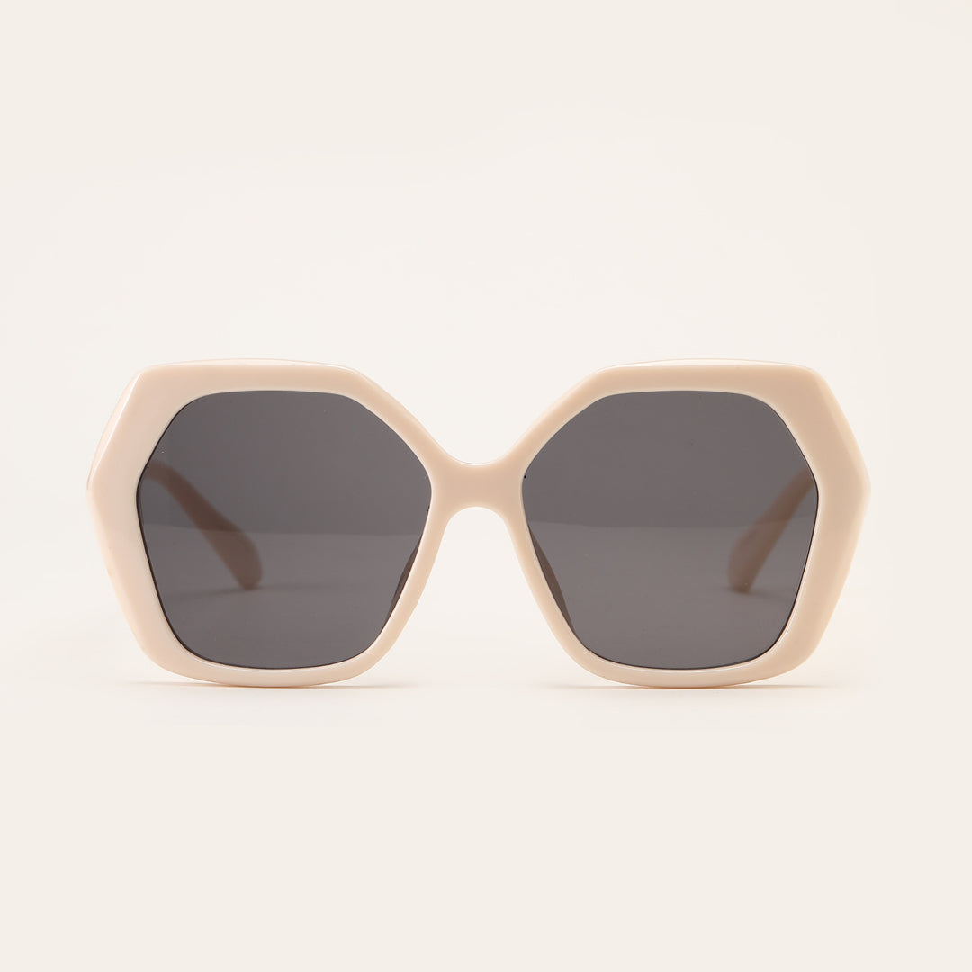 Damen geometrische Sonnenbrille mit auffälligem Design Karnz