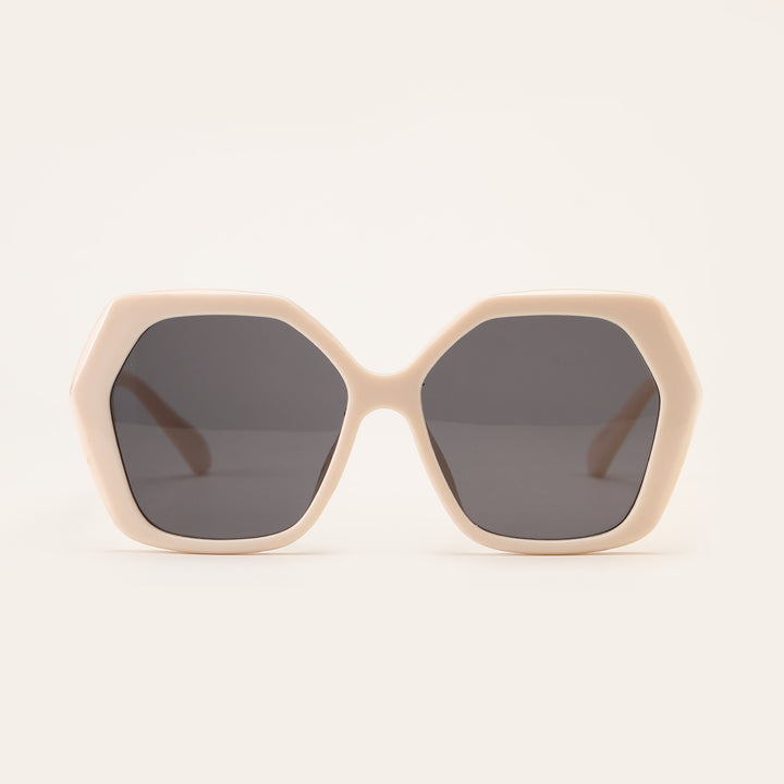 Damen geometrische Sonnenbrille mit auffälligem Design Karnz