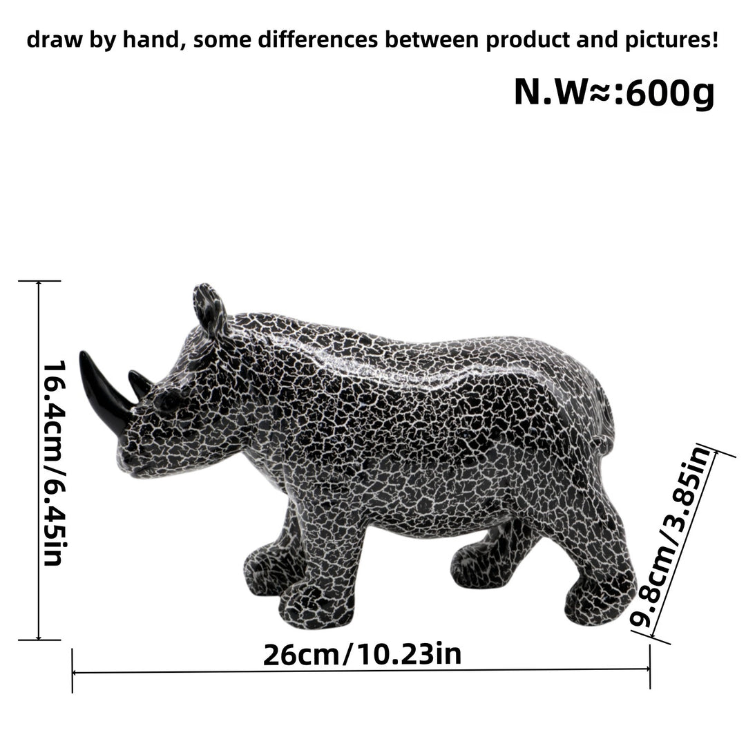 Kunstvolle Rhinofigur Karnz