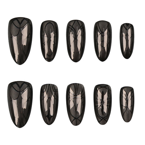 Künstlerisches Press-On Nagelset