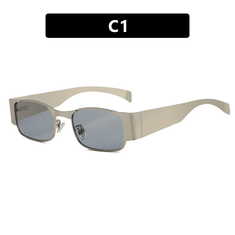 Damen modische rechteckige Sonnenbrille mit eleganten Gläsern Karnz