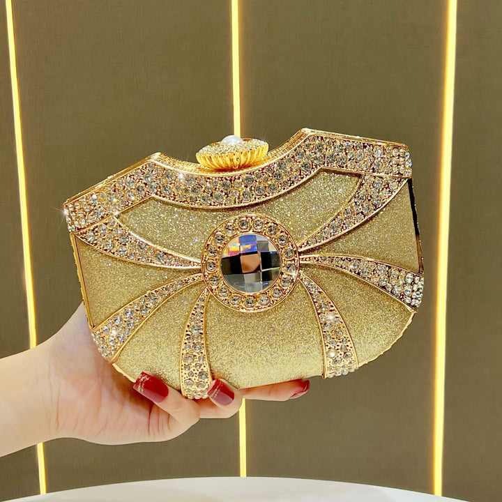 Dekorative Abenda clutch mit Strass-Akzenten