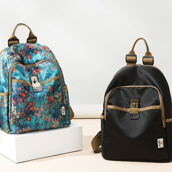 Blumenmuster Baumwollrucksack Karnz