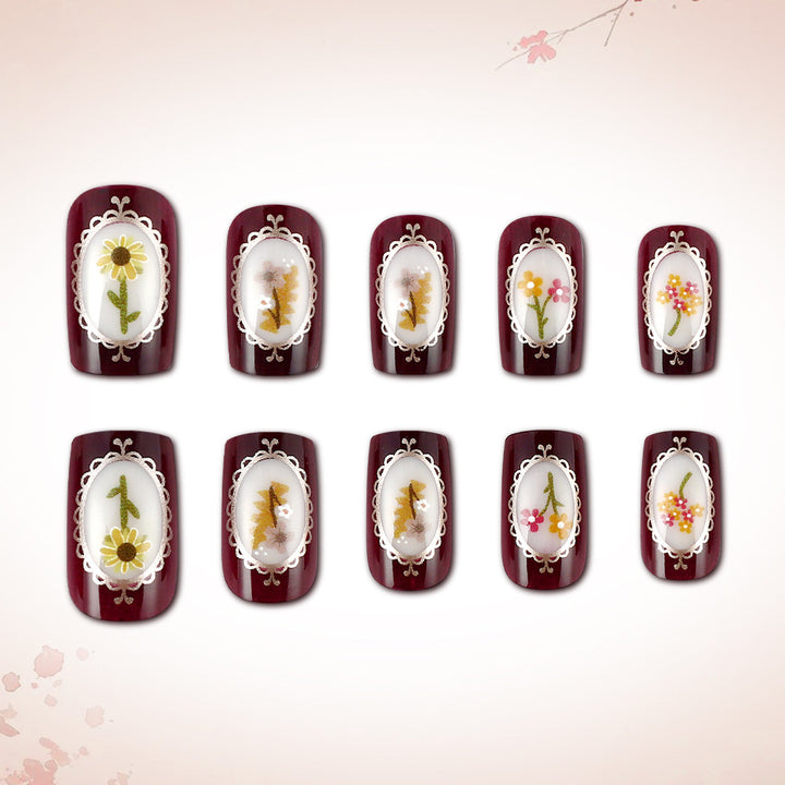 Blumen Art Gel Nagel Set Karnz