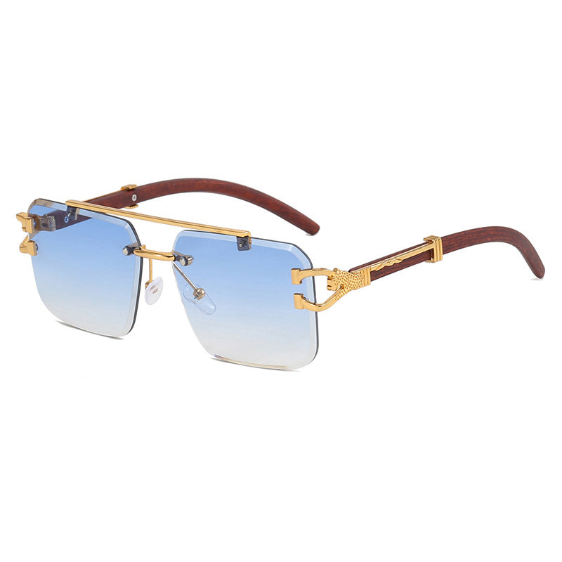 Damen modische Brille mit innovativem Rahmen und luxuriösem Holzdetail Karnz